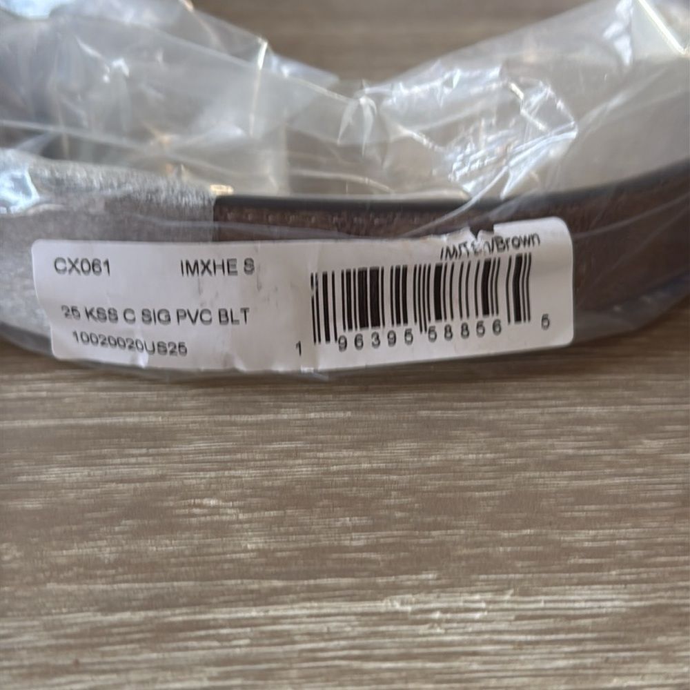 Coach Signature Canvas Belt in Tan with Gold Double O Buckle - Picture 3 of 4